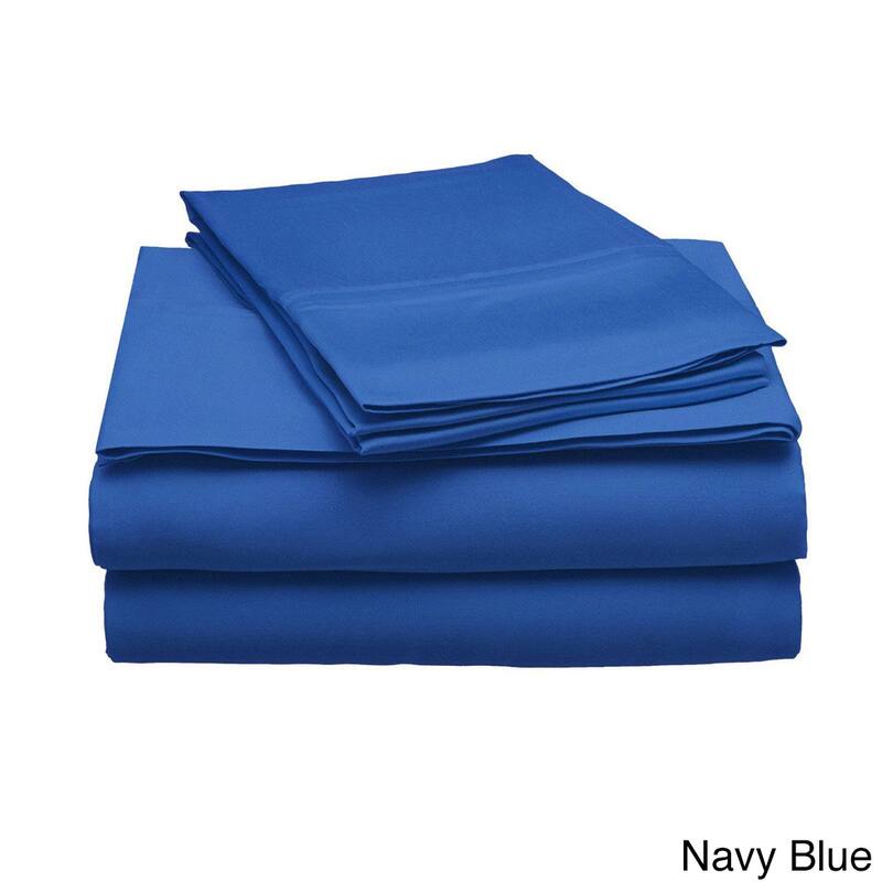 Modal 300 Thread Count Wrinkle Free, Hypoallergenic Sheet Set - Navy blue - Full