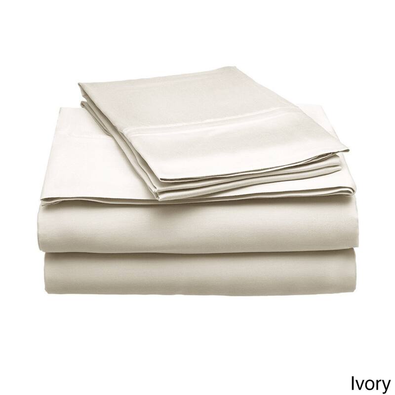 Modal 300 Thread Count Wrinkle Free, Hypoallergenic Sheet Set - Ivory - Queen
