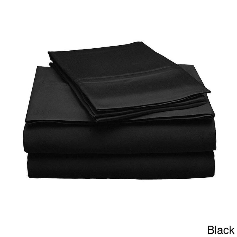 Modal 300 Thread Count Wrinkle Free, Hypoallergenic Sheet Set - Black - Full