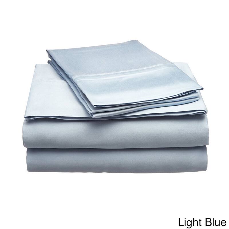 Modal 300 Thread Count Wrinkle Free, Hypoallergenic Sheet Set - Light Blue - Full