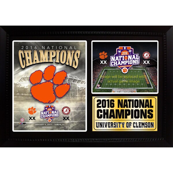 2016 National Champions Clemson 12" x 18" Photo Stat Frame