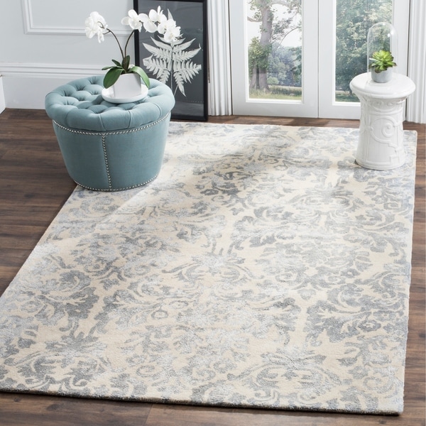 Safavieh Bella Hand-Woven Wool Ivory / Silver Area Rug - 8' x 10'