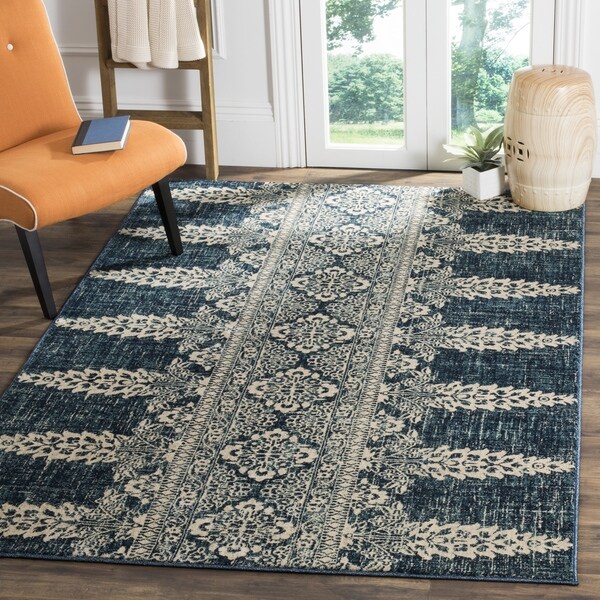 Shop Safavieh Evoke Vintage Royal Blue/ Ivory Distressed Rug 8' X 10