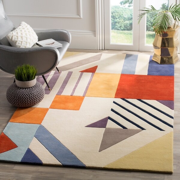 Safavieh Fifth Avenue Hand-Woven New Zealand Wool Ivory / Multi Area Rug - 8' x 10'