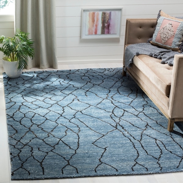 Safavieh Moroccan Hand Woven Blue Black Area Rug 9 X 12 Safavieh Moroccan Hand Woven Blue Black Area Rug 9 X27