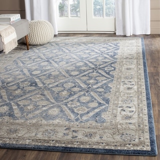 Safavieh Sofia Vintage Trellis Blue Beige Distressed Rug 6 7 X 9 Safavieh Sofia Vintage Trellis Blue Beige Distressed Area Rug 8 X 10