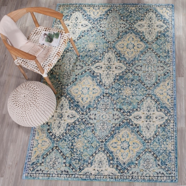 Safavieh Evoke Vintage Light Blue/ Ivory Distressed Rug - 12' x 18'