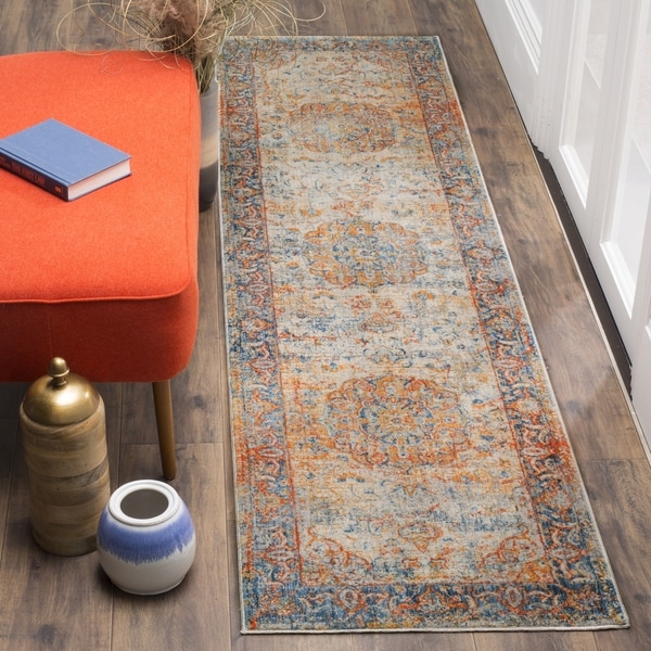 Safavieh Vintage Persian Blue/ Multi Distressed Runner Rug - 2'2 x 6'