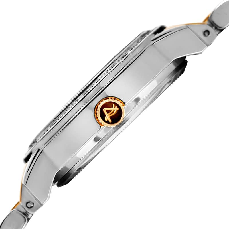 August Steiner Women's Quartz Multifunction Diamond Two-Tone Bracelet Watch