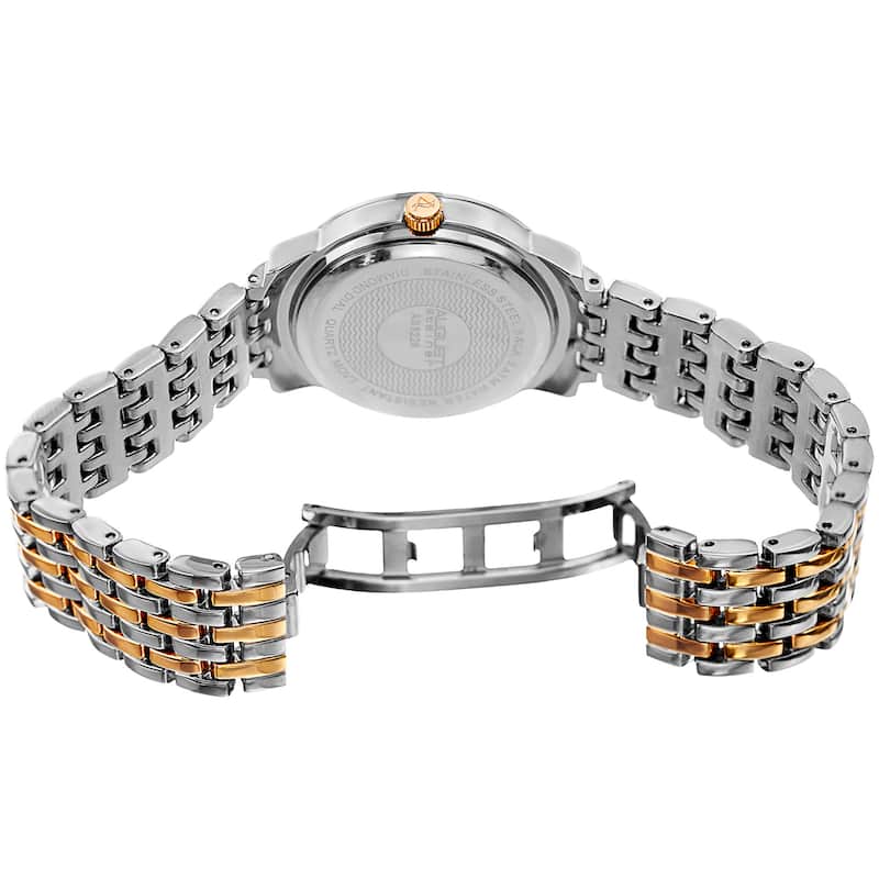 August Steiner Women's Quartz Multifunction Diamond Two-Tone Bracelet Watch