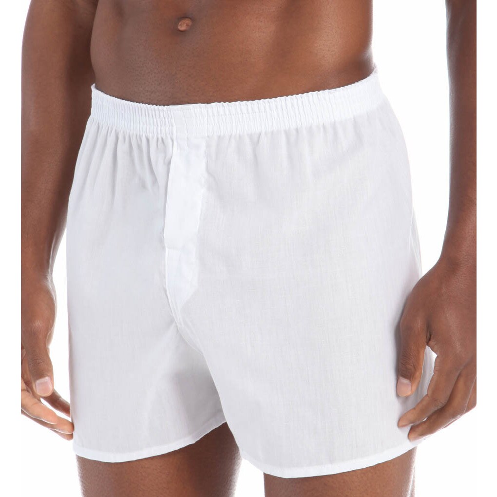 mens white cotton boxer shorts