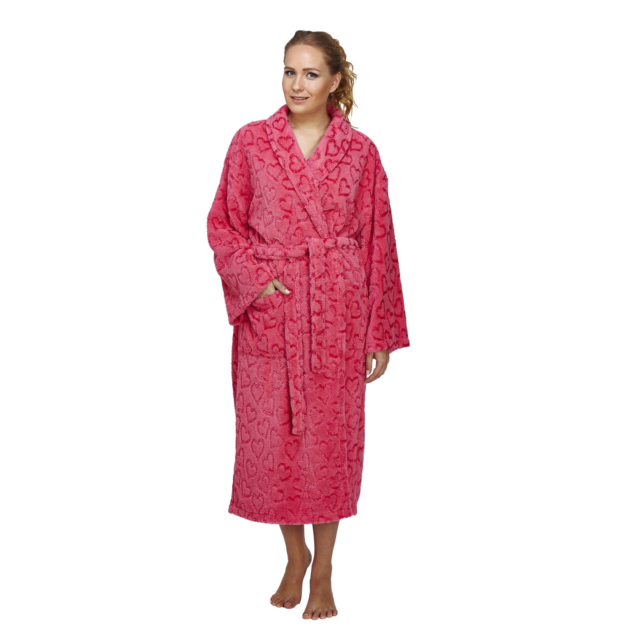 pink heart dressing gown
