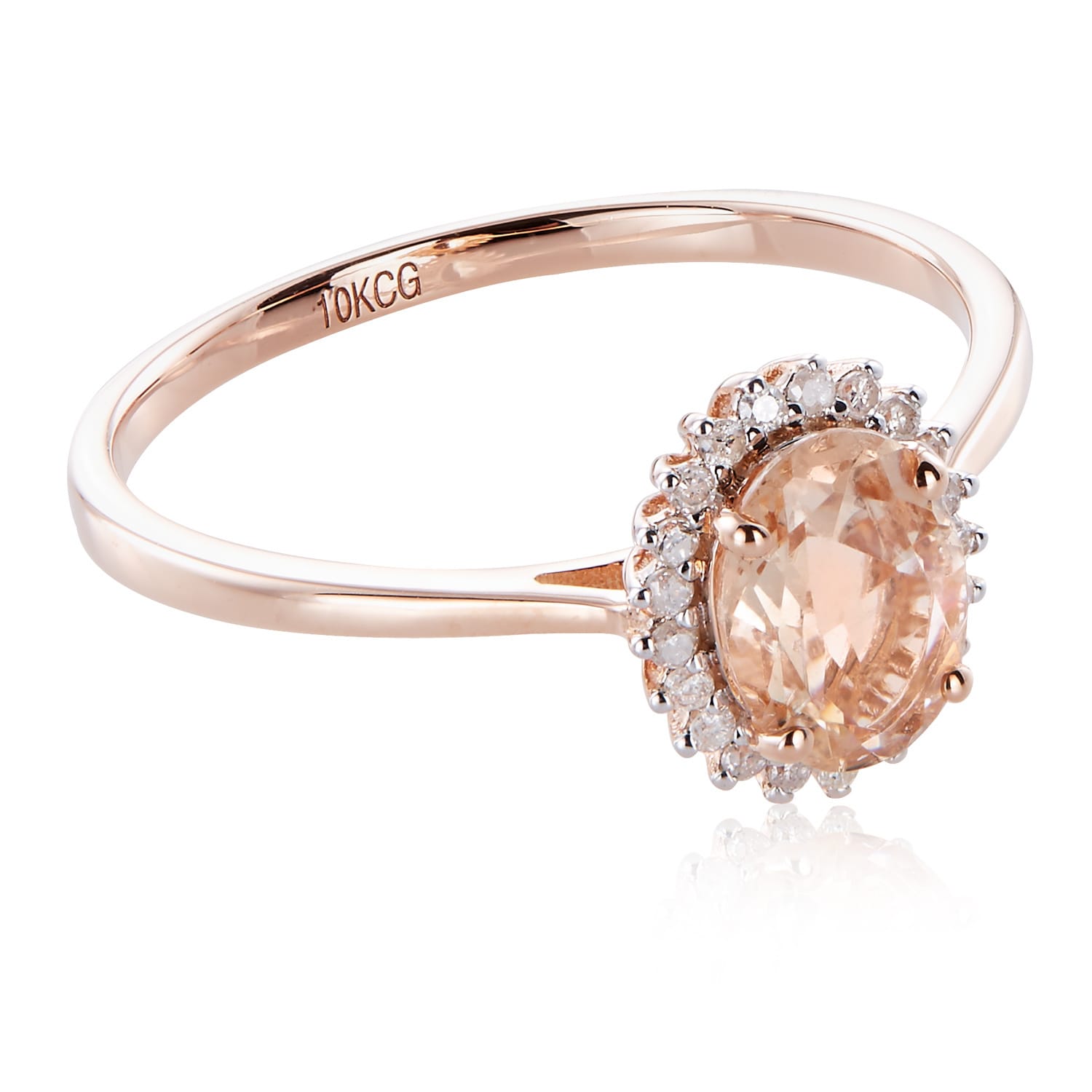 1//6 cttw, G-H,I2-I3 Diamond Wedding Band in 10K Pink Gold Size-5.25
