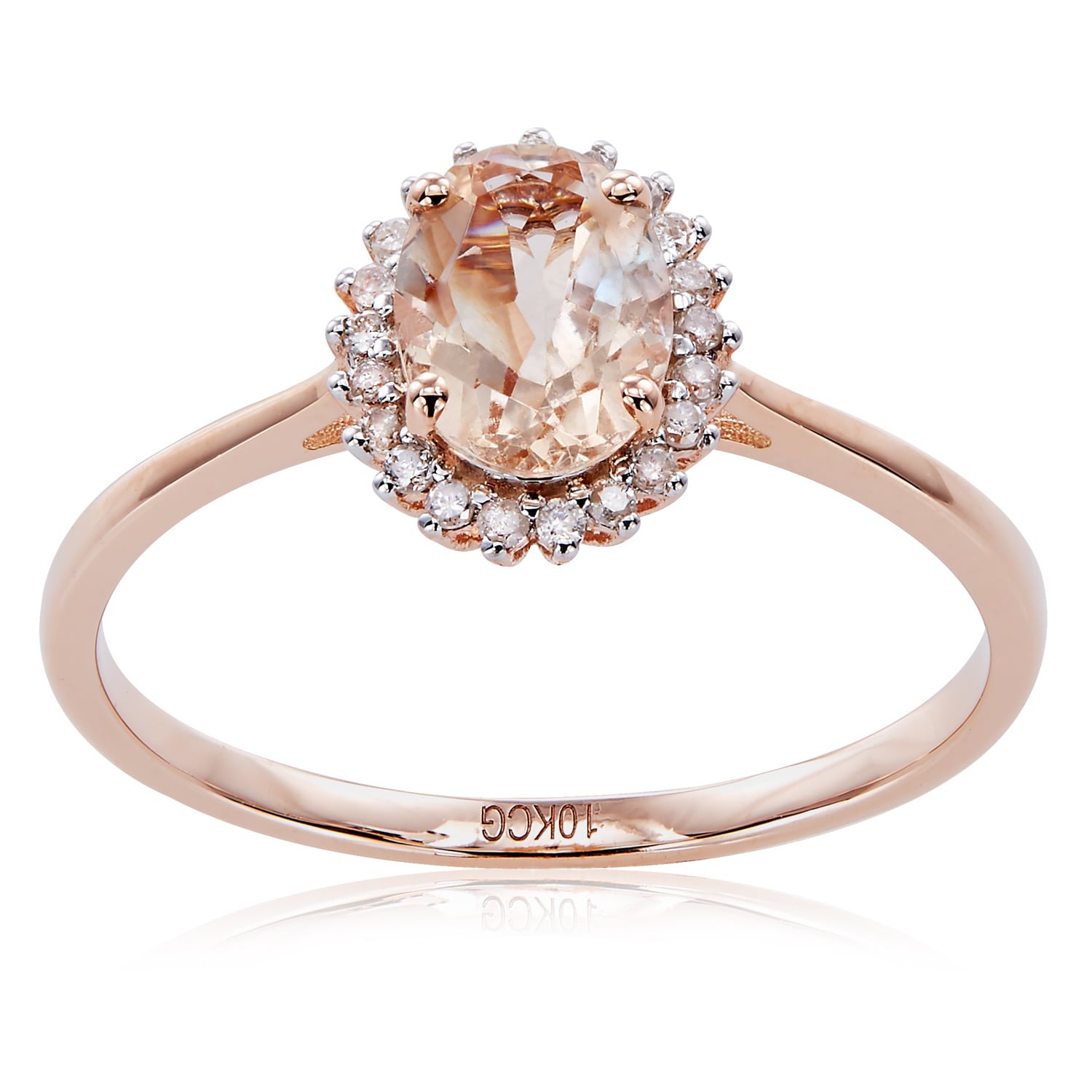 1//6 cttw, G-H,I2-I3 Diamond Wedding Band in 10K Pink Gold Size-5.25