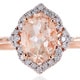 preview thumbnail 4 of 4, 10k Rose Gold Morganite and Diamond Ring (G-H, I2-I3) - Pink