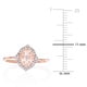 preview thumbnail 6 of 4, 10k Rose Gold Morganite and Diamond Ring (G-H, I2-I3) - Pink
