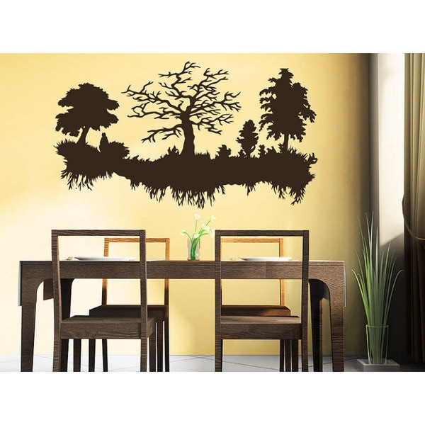 Shop Trees Roots Wall Decal Forest Landscape Nature Vinyl ...