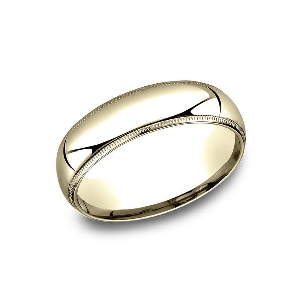 slide 1 of 3, Men's 10k 6mm Yellow Gold Comfort-fit Traditional Milgrain Wedding Band - 10K Yellow Gold - 10K Yellow Gold - 10K Yellow Gold
