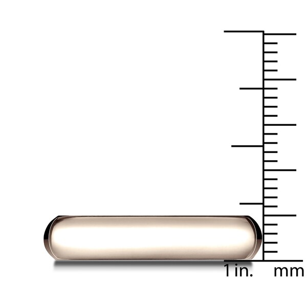 14k Rose Gold 5mm High-domed Comfort-fit Wedding Band - 14K Rose Gold - 14K Rose Gold