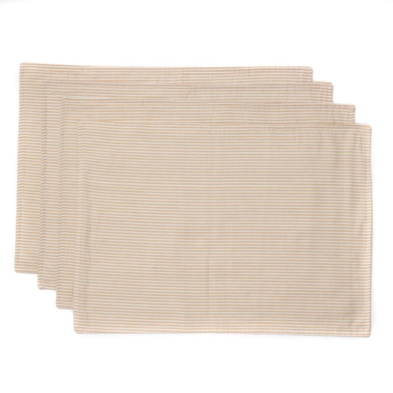 Cottage Home Cape Cod Stripe Cotton 14 x 20 Placemats (Case of 4)