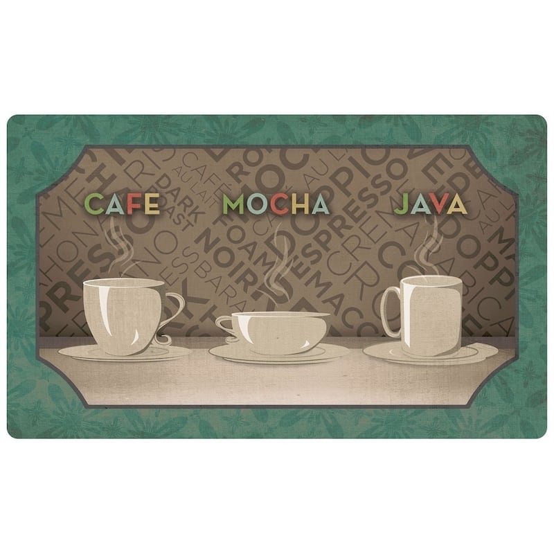 Mohawk Comfort Mat Coffee Selection Mat (1'6x2'6) - 1'6" x 2'6" - Teal - 1'6" x 2'6"