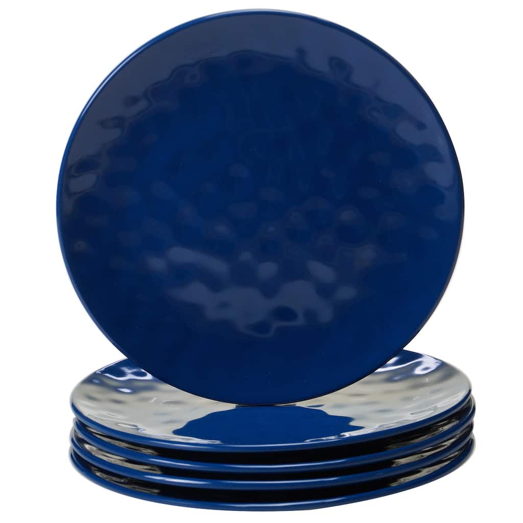 Certified International Solid Cobalt Blue Salad Plates, Set of 6