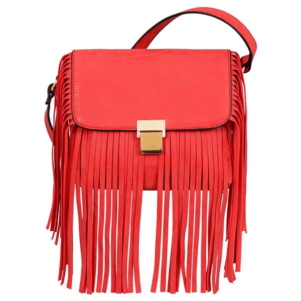 leather fringe crossbody bag