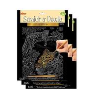 Artlover Scratch-A-Doodle Gold Art Kit (Set of 3)
