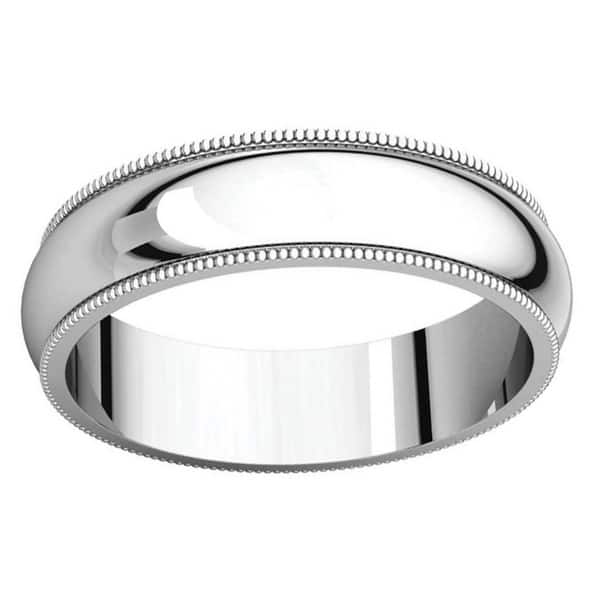 Beautiful Sterling Silver 6mm Half Round Milgrain Band Beautiful Sterling Silver 6mm Half Round Milgrain Band