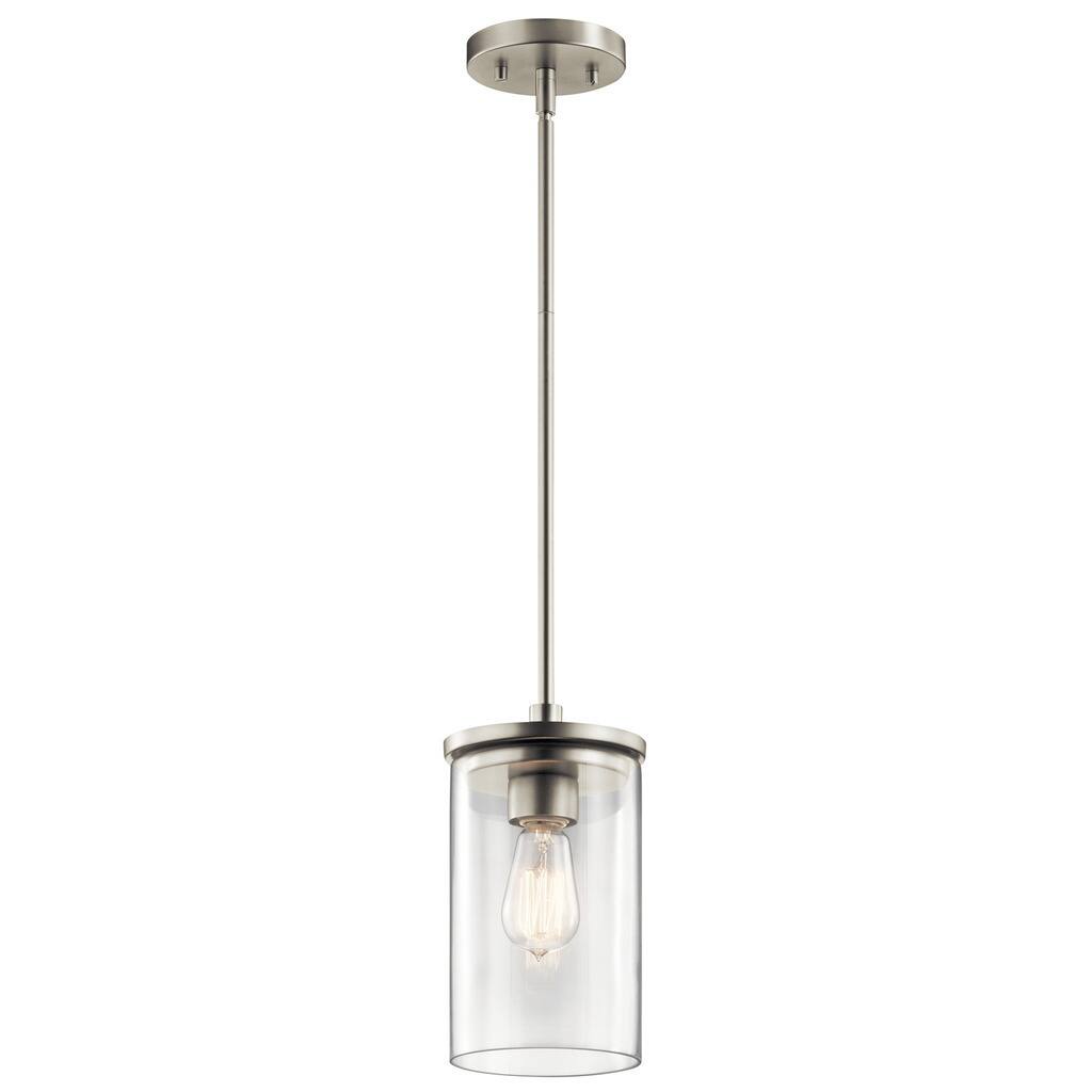 Kichler Lighting Crosby 1-light Brushed Nickel Mini Pendant