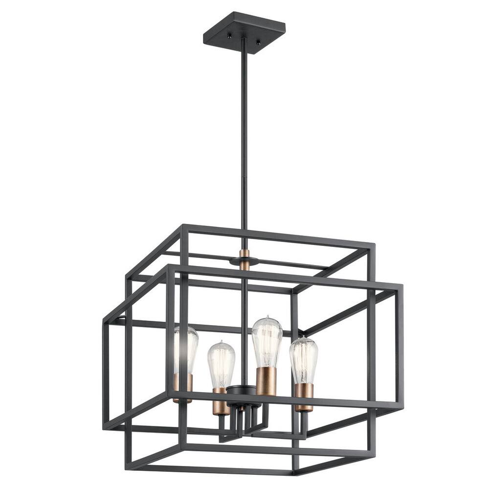 Kichler Lighting Taubert Collection 4-light Black Pendant