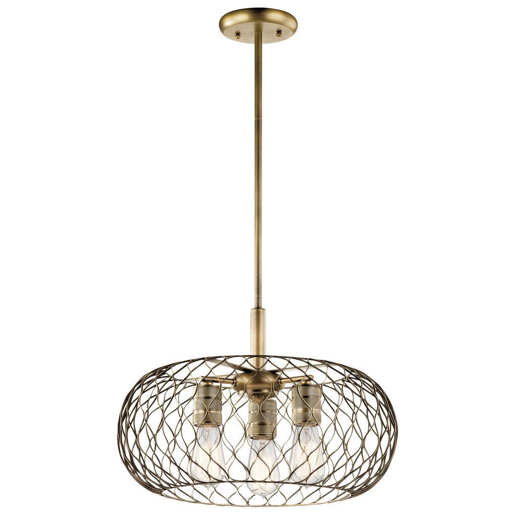 Kichler Lighting Devin Collection 3-light Natural Brass Pendant