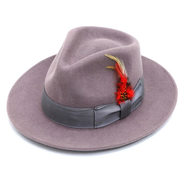 purple fedora hat mens