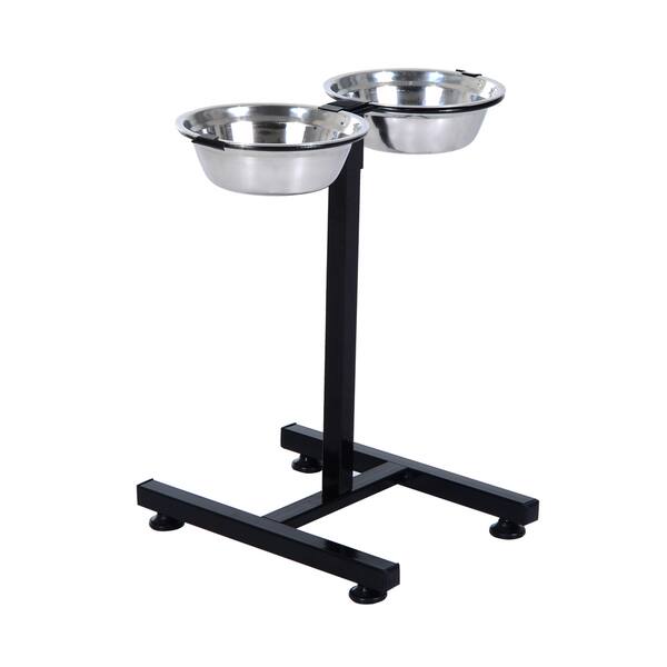 Shop Pawhut Stainless Steel Adjustable Height Elevated Double