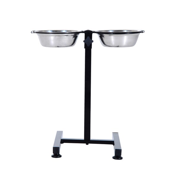 elevated double diner dog bowls