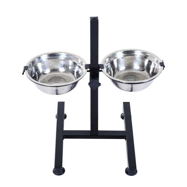 elevated double diner dog bowls