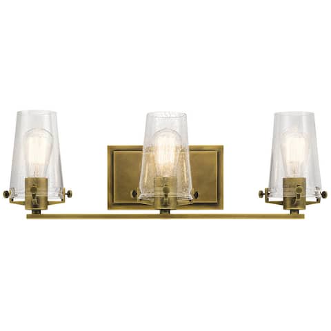 Kichler Lighting Alton Collection 3-light Natural Brass Bath/Vanity Light