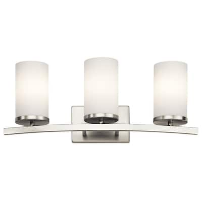 Kichler Lighting Crosby 3-light Brushed Nickel Bath Vanity Light