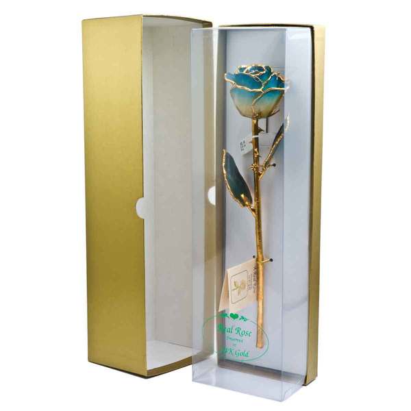 Silver-plated Lacquered Finish Natural Dipped Rose - Bed Bath