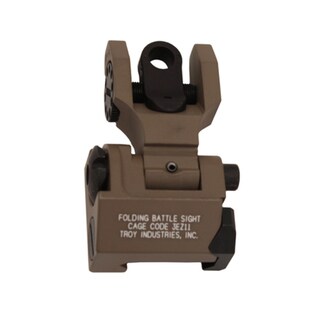 Troy Industries Rear Battle Sight Flat Dark Earth, Tritium, Folding