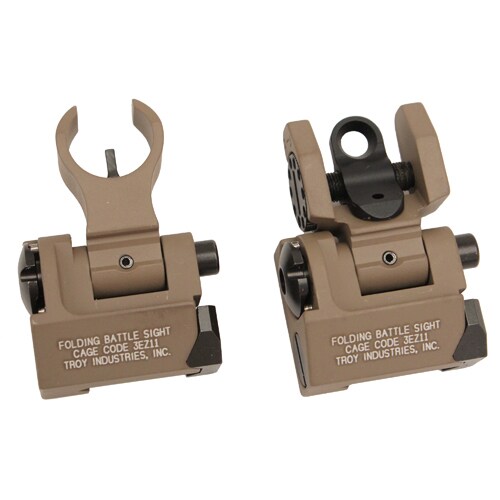 Troy Industries Micro- HK Sight Set Flat Dark Earth, Folding