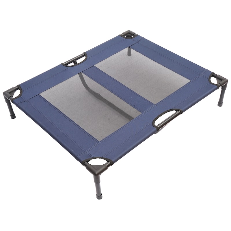 Pawhut 36" x 30" Elevated Dog Bed / Pet Cot - Blue