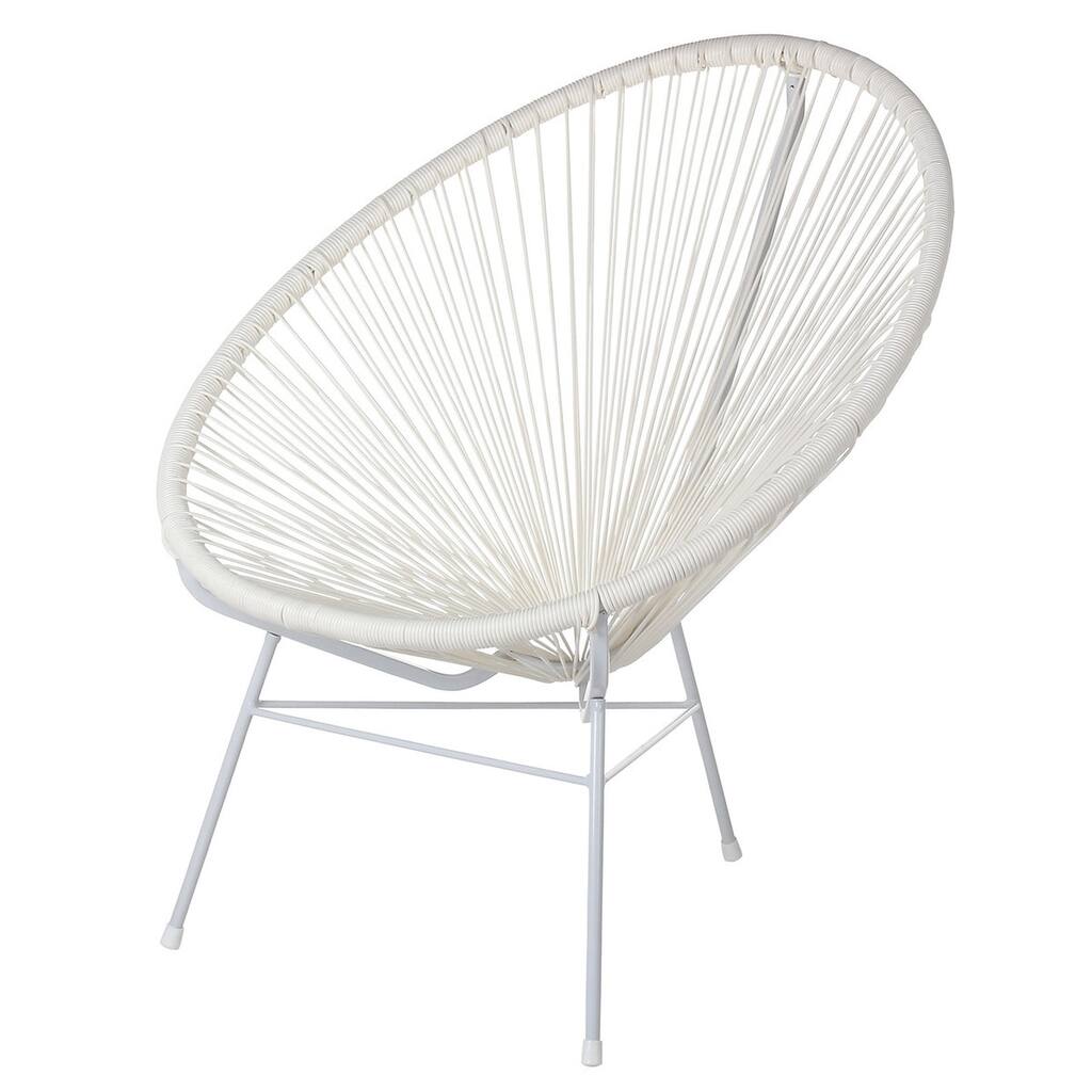 Acapulco Pure White Woven Lounge Chair