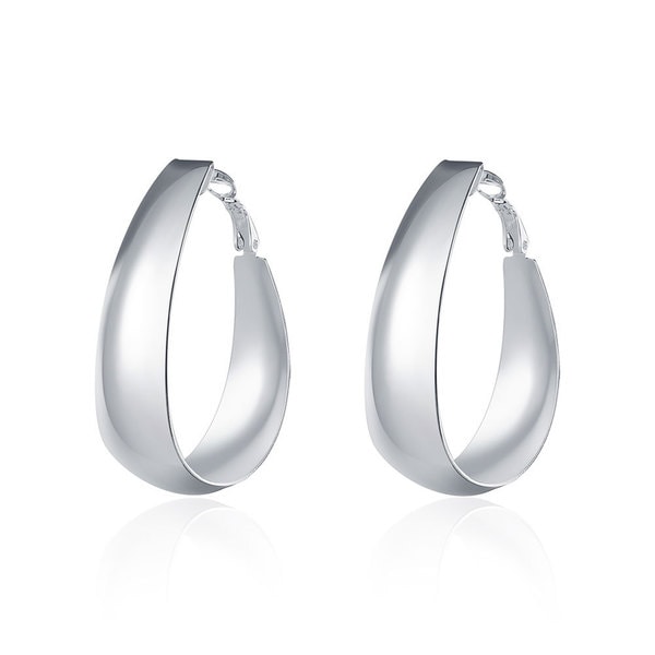 Hakbaho Jewelry Sterling Silver Medium Sized Hoop Earrings Hakbaho Jewelry Sterling Silver Medium Sized Hoop Earrings