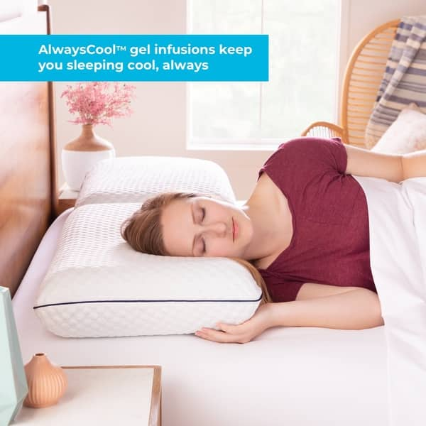 Linenspa Essentials Alwayscool Gel Memory Foam Pillow On Sale Overstock 14206325