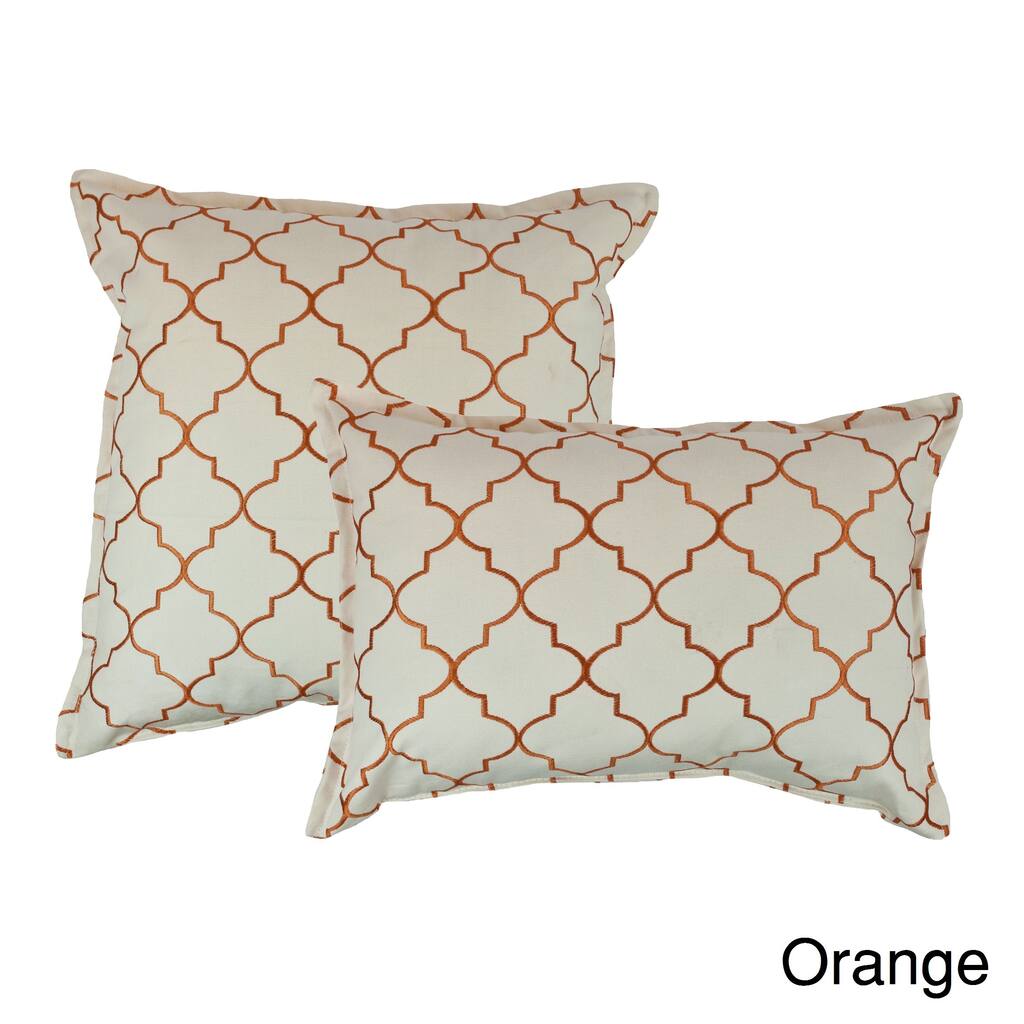 Sherry Kline Westbury Embroidered Reversible Combo Decorative Throw Pillow (Set of 2)
