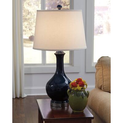 Shavonnia Blue Ceramic Table Lamp