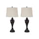 Darlita Bronze Finish 30 Inch Metal Table Lamps - Set of 2