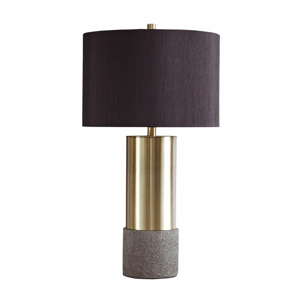 Jacek Gray/Brass Finish 28 Inch Metal Table Lamps - Set of 2