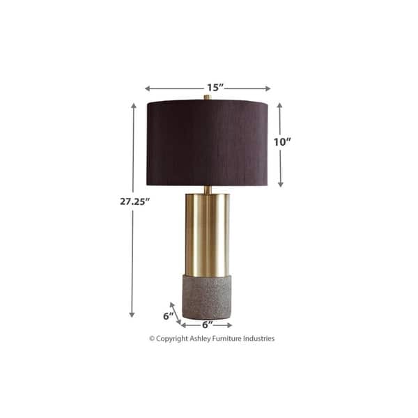 Jacek Table Lamp Pair - Gray/Brass Finish 27.25